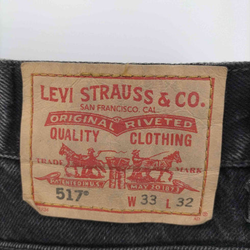 リーバイス Levis 517 Mid Rise Slim Fit Bootcut Jeans Black スリム フィット ブーツカット ブラック デニム ジーンズ パンツ メンズ W33 L32