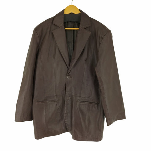 BLACK LEDER ラムレザー テーラードジャケット メンズ LL