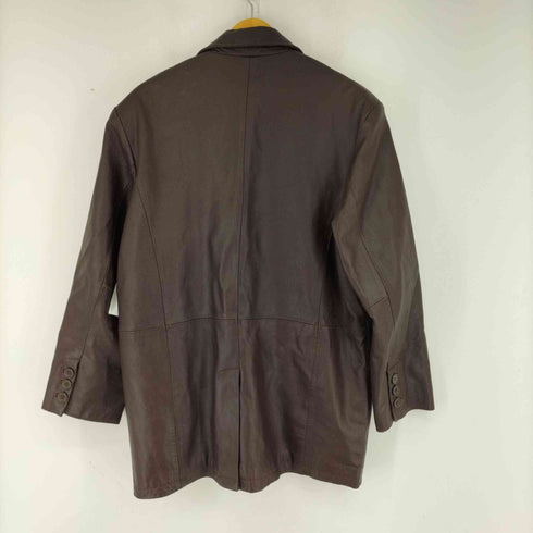 BLACK LEDER ラムレザー テーラードジャケット メンズ LL