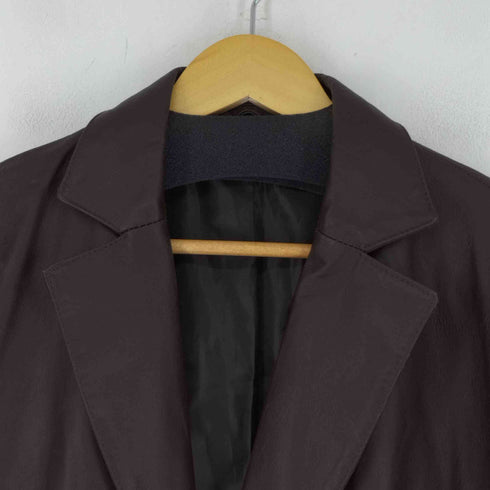 BLACK LEDER ラムレザー テーラードジャケット メンズ LL