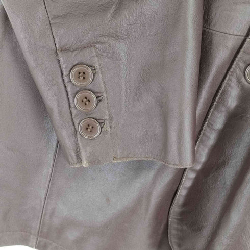 BLACK LEDER ラムレザー テーラードジャケット メンズ LL