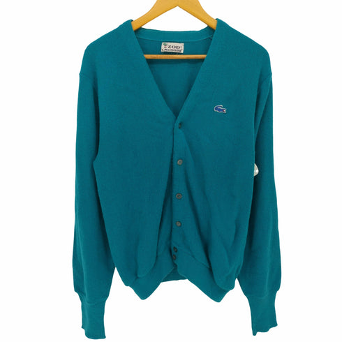 アイゾッドラコステ IZOD LACOSTE 70S 糸巻きタグ ワニ ワッペン アクリル カーディガン メンズ