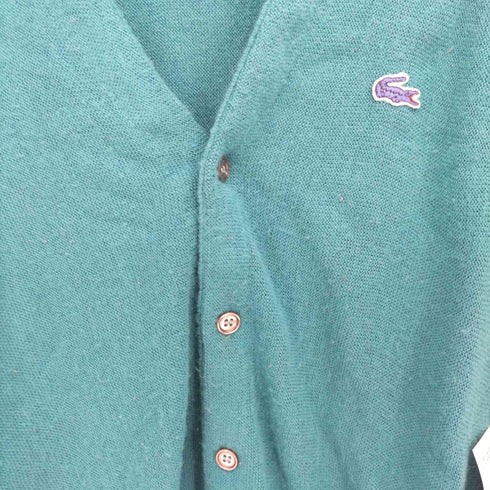 アイゾッドラコステ IZOD LACOSTE 70S 糸巻きタグ ワニ ワッペン アクリル カーディガン メンズ
