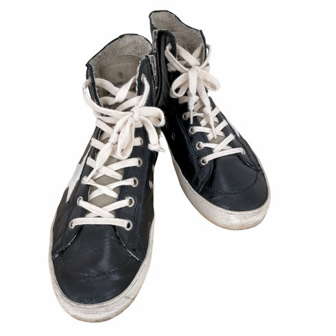 ゴールデングース GOLDEN GOOSE FRANCY サイドジップレザーハイカットスニーカー メンズ JPN:41