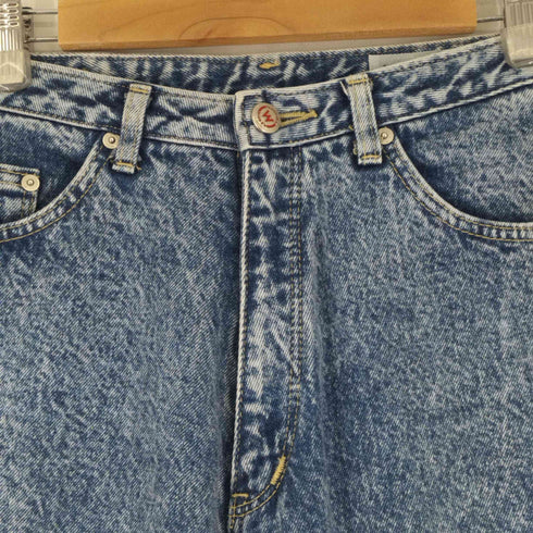 ラングラー Wrangler ウォッシュ ケミカルウォッシュテーパードデニムパンツ レディース