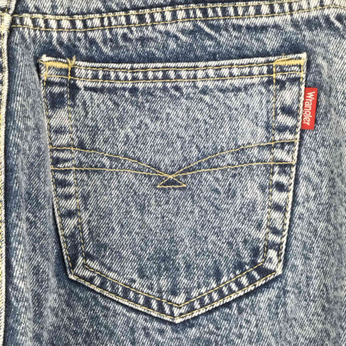 ラングラー Wrangler ウォッシュ ケミカルウォッシュテーパードデニムパンツ レディース