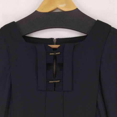 メイル MAYLE サイドシースルー ショート丈ウールワンピース レディース 4