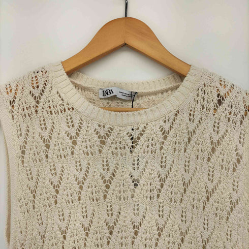ザラ ZARA ノースリーブニットワンピース レディース import:M