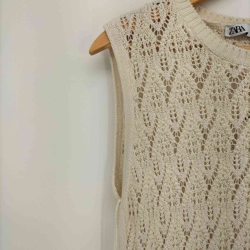 ザラ ZARA ノースリーブニットワンピース レディース import:M
