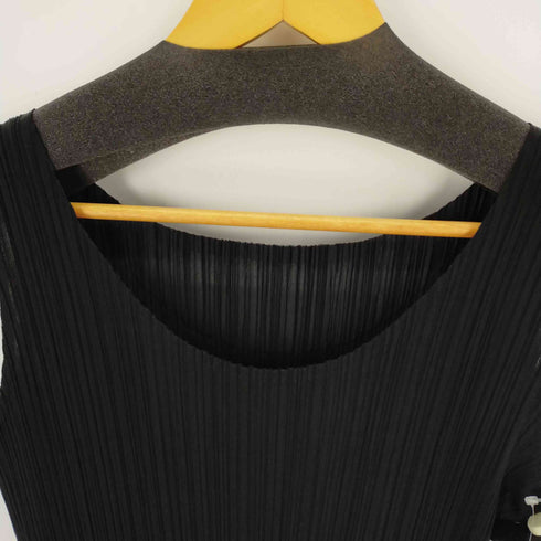 プリーツプリーズイッセイミヤケ PLEATS PLEASE ISSEY MIYAKE 23SS ノースリーブロングワンピース シアー レディース JPN:3