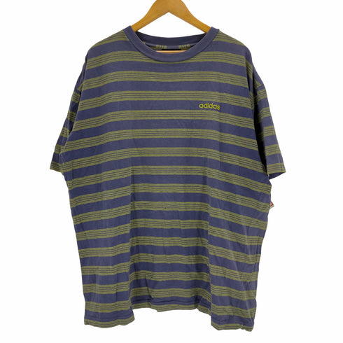 アディダス adidas 90S 万国共通タグ ペルー製 ボーダーカットソー メンズ JPN:L