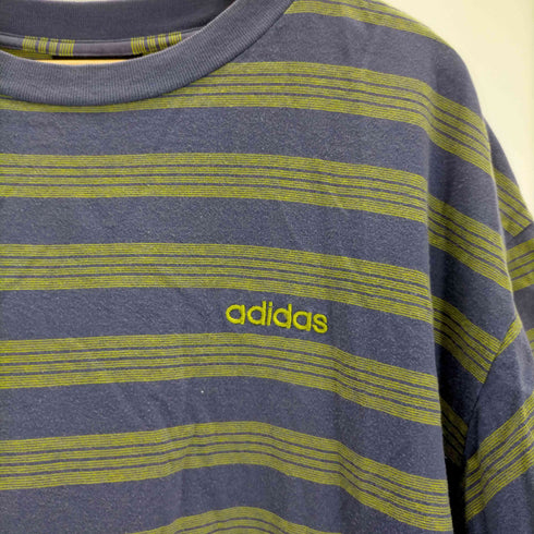 アディダス adidas 90S 万国共通タグ ペルー製 ボーダーカットソー メンズ JPN:L