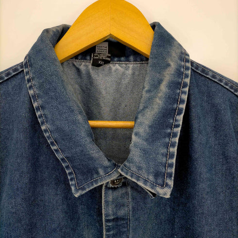マリテフランソワジルボー MARITHE FRANCOIS GIRBAUD Y2K メタリックデニム ジャケット オーバーサイズ メンズ import:XXL