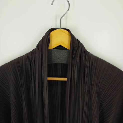 プリーツプリーズイッセイミヤケ PLEATS PLEASE ISSEY MIYAKE 2021AW カットワーク 変形カーディガン レディース ONE SIZE