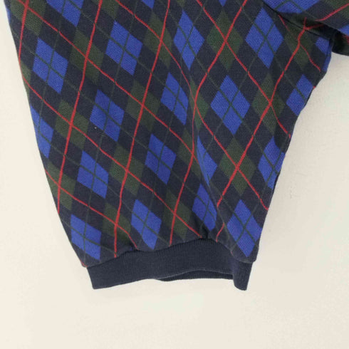 ポロバイラルフローレン Polo by RALPH LAUREN 90S MADE IN USA ワンポイント刺繍ロゴアーガイル柄 S/S ポロシャツ メンズ import:L