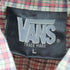 バンズ VANS 90S MADE IN USA ワンポイント刺繍 S/S チェックシャツ メンズ import:L