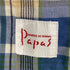 パパス papas ヘリンボーンテープ コットン チェック 半袖シャツ メンズ import:M
