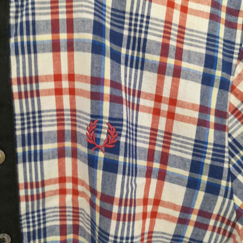 フレッドペリー FRED PERRY マドラス チェック 布帛 鹿の子地 シャツ メンズ import:S
