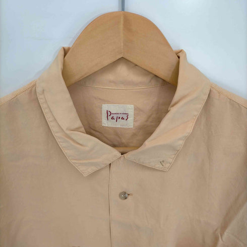 パパス papas シルク100 半袖シャツ メンズ import:M