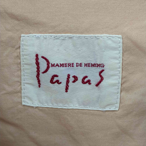 パパス papas シルク100 半袖シャツ メンズ import:M