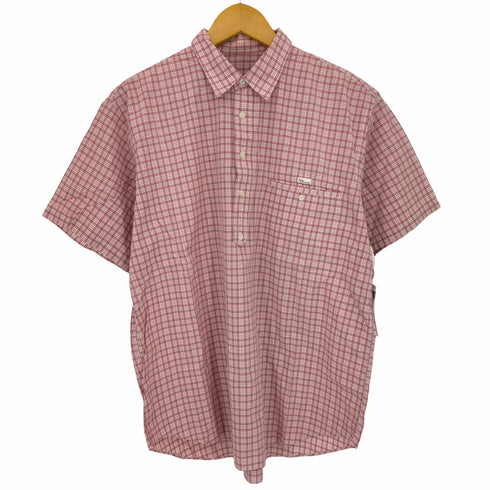 パパス papas ギンガムチェック 半袖 プルオーバーシャツ メンズ import:M