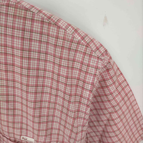 パパス papas ギンガムチェック 半袖 プルオーバーシャツ メンズ import:M