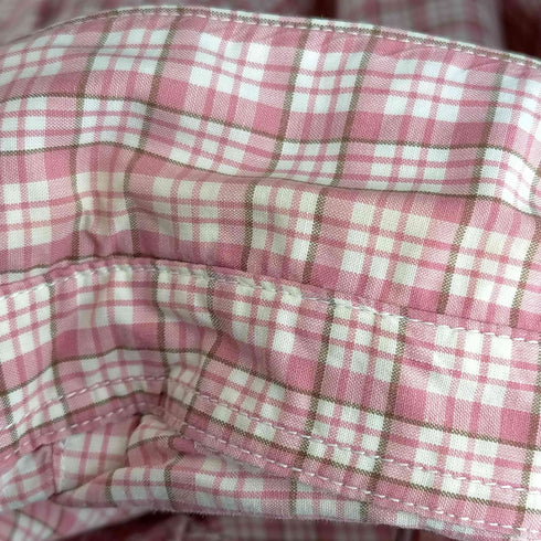 パパス papas ギンガムチェック 半袖 プルオーバーシャツ メンズ import:M