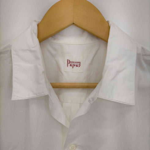 パパス papas コットン オープンカラーシャツ メンズ import:M