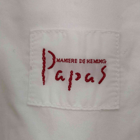 パパス papas コットン オープンカラーシャツ メンズ import:M