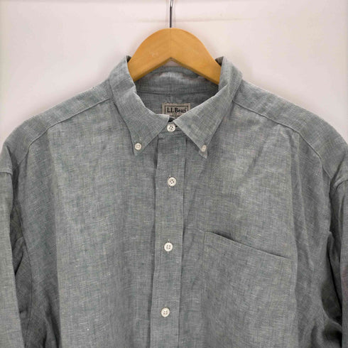 エルエルビーン L.L.Bean ボタンダウン リネンシャツ メンズ JPN:L