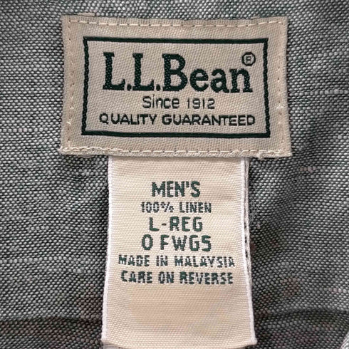 エルエルビーン L.L.Bean ボタンダウン リネンシャツ メンズ JPN:L