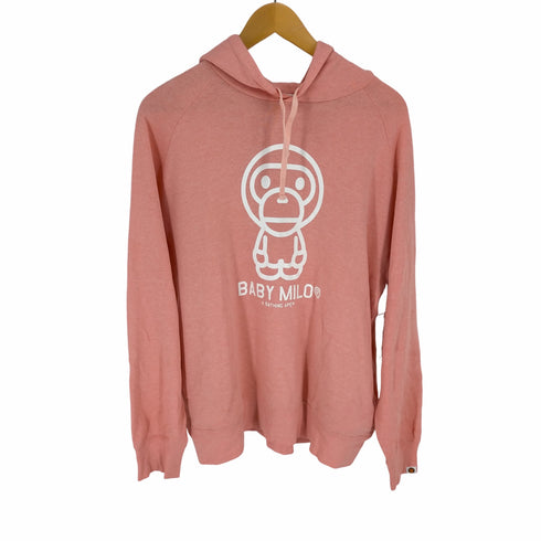 ベイビーマイロ BABY MILO 00s フロントプリントラグランプルオーバーパーカー メンズ JPN:L