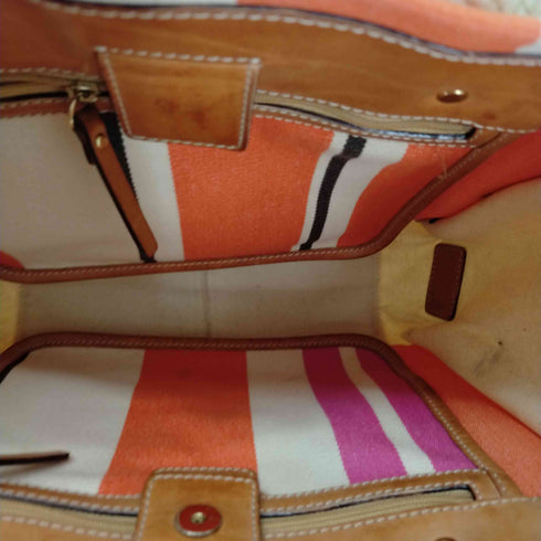 ケイトスペード Kate spade マルチカラー キャンバスハンドバッグ レディース