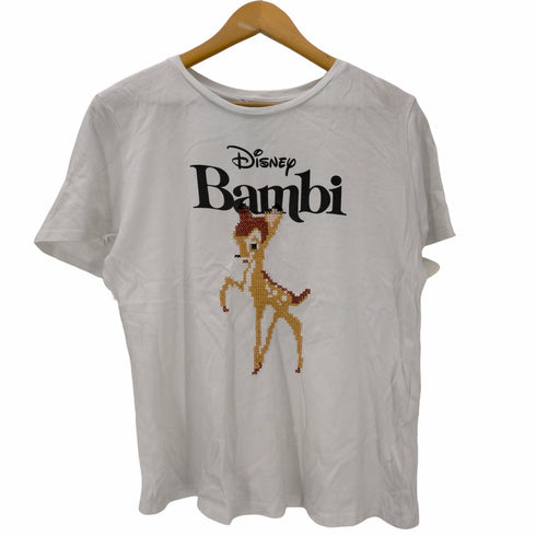 ザラ ZARA キャラクターデザイン クルーネック 半袖Tシャツ レディース import:L