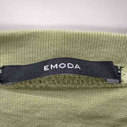 エモダ EMODA ショート丈 クルーネック半袖Tシャツ レディース FREE