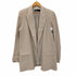 ザラ ZARA リネンレーヨン ボタンレステーラードジャケット レディース import:M