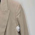 ザラ ZARA リネンレーヨン ボタンレステーラードジャケット レディース import:M