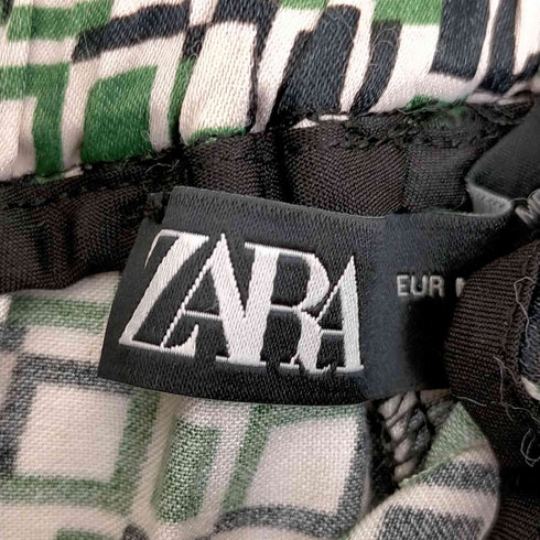 ザラ ZARA GEOMETRIC PRINT PANTS ジオメトリックプリント イージーパンツ レディース M