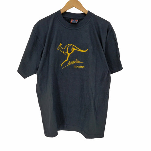 オーストラリア製 カンガルー 刺繍 S/S クルーネック Tシャツ メンズ import:L