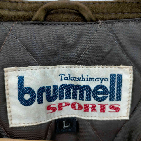 ブラウンメル brummell エンブロイダリー デザイン スエード レザー ベスト メンズ JPN:L