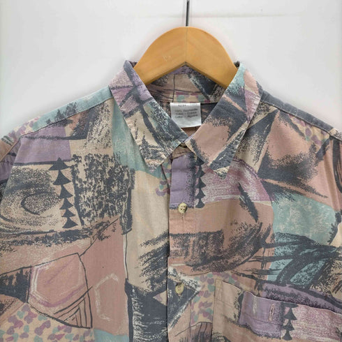 Baumwolle 総柄 ボックスシルエットシャツ メンズ 43/44