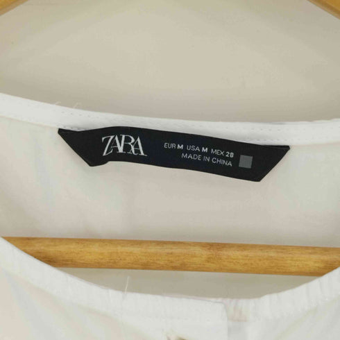 ザラ ZARA 金ボタン ハーフボタンブラウス レディース import:M