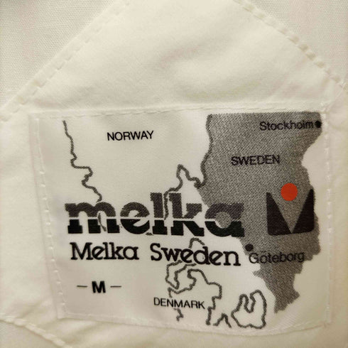 melka ロゴ刺繍 袖リブ ジップアップ ジャケット ブルゾン メンズ import:M