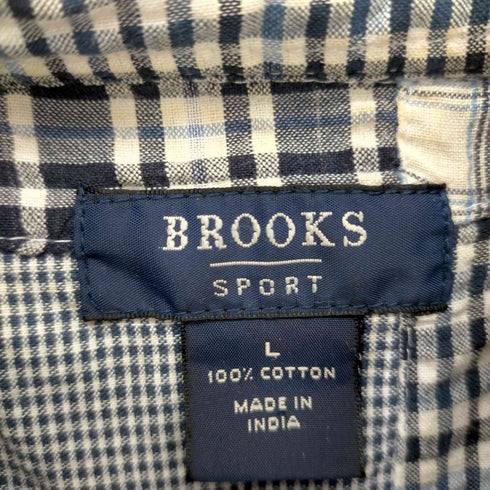 ブルックススポーツ BROOKS SPORT パッチワーク チェック L/S シャツ メンズ JPN:L