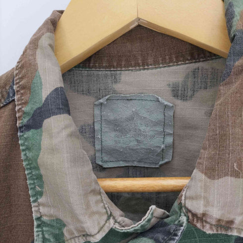 ユーエスアーミー US ARMY USMC プリント ウッドランドカモ リップストップ BDU ミリタリー ジャケット メンズ SMALL-REGULAR