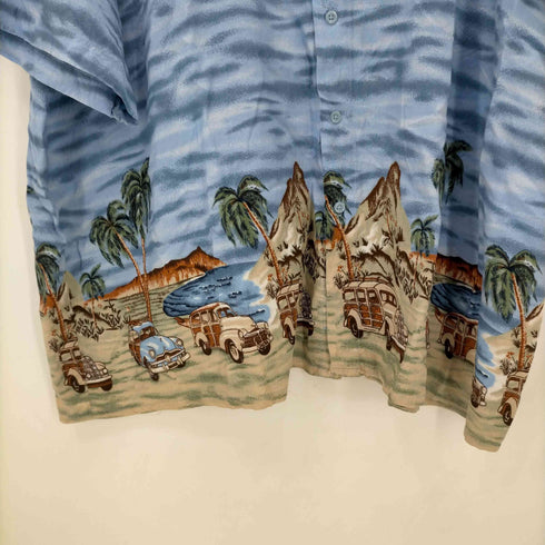 ピューリタン PURITAN 90S レーヨン100% ハワイアンプリント S/S シャツ メンズ 3XL