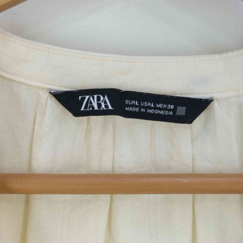 ザラ ZARA ストライプ スキッパーブラウス レディース import:L