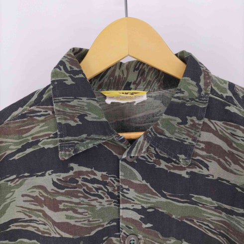 レンジャー RANGER 70S 三角タグ タイガーカモ ミリタリー ハンティング シャツ ジャケット メンズ import:XL