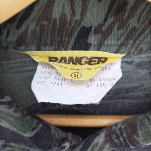 レンジャー RANGER 70S 三角タグ タイガーカモ ミリタリー ハンティング シャツ ジャケット メンズ import:XL