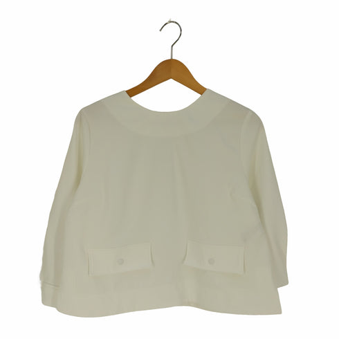 ザラ ZARA フロントフェイクフラップポケット ポリブラウス レディース import:L